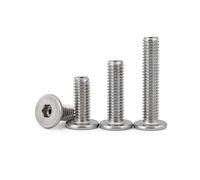 2/5 pezzi M1.6 a M8 304 in acciaio inossidabile con foro cavo passante for aria, esagono incassato, vite a testa piatta ultrasottile(3mm,5pcs M3)