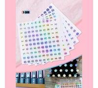2/5 pezzi/set Adesivi con numeri consecutivi da 1 a 100/1 a 500, etichette per campioni di smalto per unghie e gel, etichette per bottiglie di smalto, etichette rotonde impermeabili con codice laser p