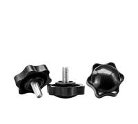 2-5 pezzi Vite a testa zigrinata Torx M4 M5 M6 M8 M10 Manopola di serraggio a sei stelle in acciaio al carbonio for macchina utensile(40mm,M8(Head 32mm) 5pcs)