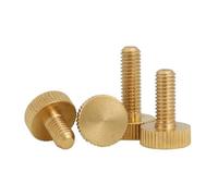 SEIDER 2-5 PZ/Lotto M3 M4 M5 M6 * 4/5/6/8/10/12/16/20/25 in Ottone Zigrinato a Testa Piatta Stringere A Mano Viti Ad Alette(M3X6 5PCS)