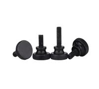 2-5 PZ/LOTTO M3 M4 M5 M6 M8 Viti a testa zigrinata con passo nero, serraggio manuale(14mm,M4 5PCS)
