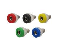 2/5 pz. Terminale per palo di giunzione con connettore a banana da 2 mm per connettori di prova a banana da 2 mm Rosso Nero Blu Verde Giallo(Blue,2 Pcs)