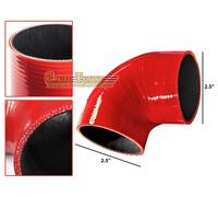 2.5 " Silicone Calze / Intercooler Tubo Gomito Accoppiatore Rosso Per Lexus /