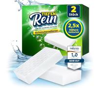2,5 volte più lunga durata | 2 pezzi - Nuovo: spugna per cancellare | spugna magica extra durevole | Magic Eraser spugna rimuove lo sporco dalla parete, sulle scarpe, in cucina e in bagno