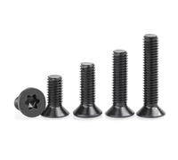 2/50 pezzi Bullone a sei lobi in acciaio inossidabile 304 nero GB2673 M1.6 M2 M2.5 M3 M4 M5 M6 M8 M10 Vite a testa svasata piatta a sei lobi Torx(10mm,10pcs M4)