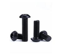 2~50 pezzi M3 M4 M5 M6 M8 M10 Vite a testa tonda nera Grado 10.9 Acciaio a sei lobi Testa tonda Lunghezza bullone 4mm ~ 30mm(M3x6mm-50pcs)