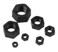 2-50pc Dado Esagonale In Plastica Nera In Nylon DIN934 M2 .5 M3 M4 M5 M6 M8 M10 M12 M14 M16 M18 M20(M12-10pcs)