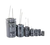 2-50PCS condensatore elettrolitico in alluminio 50V 63V 80V 100V 160V 200V 250V 400V 1UF 2.2UF 3.3UF 4.7UF 6.8UF 10UF 15UF 22UF 33UF(50V2200UF 16X25 2PCS)