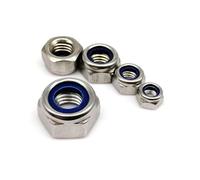 2-50pcs DIN985 316 A4-70 Stainless Steel Nylock Locknut Hex Hexagon Nylon Insert Self Locking Nut M2.5 M3 M4 M5 M6 M8 M10 M12 M14 M16(5pcs M12)