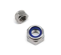 2-50pcs DIN985 316 A4-70 Stainless Steel Nylock Locknut Hex Hexagon Nylon Insert Self Locking Nut M2.5 M3 M4 M5 M6 M8 M10 M12 M14 M16(2pcs M16)