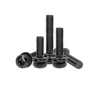2-50pcs M2/M2.5/M3/M4/M5/M6/M8 Viti macchina con testa bottone a fessura incrociata in acciaio al carbonio con rondelle, M8x20mm