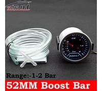 2 "52Mm Universale 12V LED Fumo Len -1~0~2 BAR Turbo Boost Gauge Meter / Turbo B