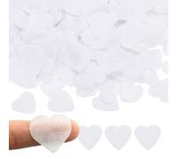 2.5cm Coriandoli Biodegradabili Forma Cuore, 100g Coriandoli bianchi a forma di cuore da matrimonio, per Decorazione Romantica, San Valentino,Anniversario Matrimonio e Fidanzamento