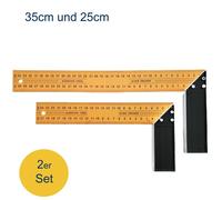 2.5cm Metallo Ingegnere Stop Quadrato Set Legno Metro Attrezzo Angolo Retto 90 °