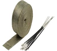 2.5CM X 10M Nastro Termico Isolante Titanio Benda Termica Scarico Fibra Vetro Tu