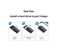2.5Inch HDD Case to TypeC3.1 Adapter External Hard Drive Enclosure for 2.5Inch SSD Disk 6Gbps/S 6TB HDD Case