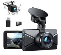 2.5K Doppia Dashcam Scheda SD 32G Dash Cam Auto IPS 3 con Grandangolo di 310°