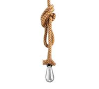 2.5m AC 220V E27 Singola Testa Canapa Vintage Corda Appesa Luce di Soffitto a Sospensione Lampada Retro Industriale Stile Country Per Ristorante Bar Cafe Senza Lampadina