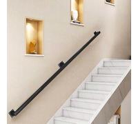 2.5m BlackRailing Indoor Parete Corrimano Ferro Zincato Balaustra Industriale Casa Loft Portico Terrazza Barra di Supporto
