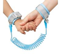 2,5M Guinzaglio per Bambini,Braccialetto Bambini Antismarrimento Girevole a 360°,Bracciale Sicurezza Bambino,Portatile Che Cammina Anti-Perso Mano Cintura, Blu