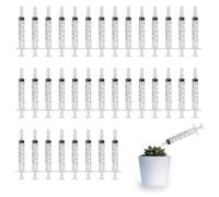 2.5ML Siringa di Plastica Senza Ago, 36 Pezzi Siringhe Sterili per Misurazione di Liquidi, Siringa di Plastica con Tappi per Misurazione Dei Liquidi & Annaffiatura