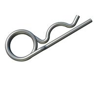 2.5mm Coppiglia Cotter Pins R Clips (Quantità da 50) Piccolo Perno a Molla a Doppio Avvolgimento per Tenere i Bulloni - Zinco Placcato Certificato Standart DIN 11024