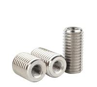 2/ 5pcs interno esterno filettatura adattatore vite dadi inserto manicotto convertitore dado accoppiatore M2 M3 M4 M5 M6- M12 M20 acciaio inossidabile 304-M4-M6 (5 pezzi), lunghezza 25 mm