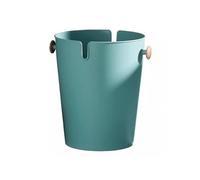 2.6 Gallon Trash Can No Lid for Living Room, Office, Kitchen Round Plastic Garbage Can with Handles, Open Top Waste Basket(Green)