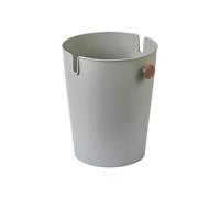 2.6 Gallon Trash Can No Lid for Living Room, Office, Kitchen Round Plastic Garbage Can with Handles, Open Top Waste Basket(Gray)