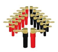 2/6 pezzi connettori a banana placcati oro 24 carati ad angolo retto jack da 4 mm connettore adattatore altoparlante video connettore cavo(6 Pieces,Bent Pin)