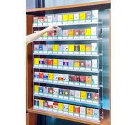 2-6 strati Supporto Per Esposizione Di Sigarette - Espositore Acrilico Sigarette, Vetrina Acrilica, Espositore Portatile Trasparente Per Spingitori, Portasigarette Automatico Per Spingisigarette ( Siz