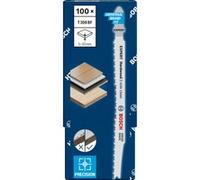 2 608 900 546 lama per sega a gattuccio, sega a traforo e sega universale Lama per seghetto alternativo Bimetallo 100 pz Lama per seghetto alternativo, Legno, Bimetallo, Acciaio inox, 2 mm, 11,7 cm