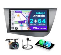 [2+64G] Android 13 Autoradio per Seat Leon 2 mk2 2005-2012 con Wireless Carplay Android Auto, 9 Pollici Schermo Stereo con Bluetooth/WiFi/GPS/Telecamera Posteriore/FM/RDS/EQ/SWC