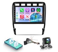 [2+64G] Autoradio Android per Porsche Cayenne 2003-2010 con Carplay Wireless e Android Auto - Radio Touchscreen da 9 Pollici con WiFi DSP EQ FM/RDS Radio + Telecamera di Retromarcia AHD