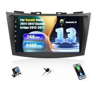 [2+64G]SIXWIN Android 13 Autoradio con CarPlay/Android Auto per Suzuki Swift 2011-2017 Suzuki Ertiga 2012-2017, 9 Pollici Schermo Navigatore con WiFi Bluetooth RDS FM EQ USB SWC+Telecamera