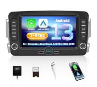 [2+64G] SIXWIN Android 13 Autoradio per Mercedes-Benz CLK C208 W208 W209 E-W210 Clase C W203 Viano W639 con Carplay/Android Auto,7 Pollici Touchscreen Schermo con WiFi GPS Bluetooth RDS/FM 2USB Type-C