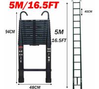 2.6m-6.2m portatile Heavy Duty Multiuso Alluminio Scala Telescopica Allungabile