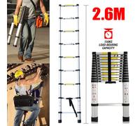 2.6m-6.2m portatile Heavy Duty Multiuso Alluminio Scala Telescopica Allungabile