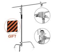2.6M/8.5FT In Acciaio Inox Century Pieghevole Supporto Della Luce Treppiede Gamba Magica Fotografia C-Stand Per Spot Light, Softbox, Photo Studio