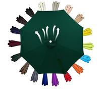 2.7/3.0/3.5/4.0m Copertura Di Ricambio Per Ombrellone Da Giardino Esterni,6/8 Stecche Rechange Telo Per Ombrellone, Tessuto Poliestere UV50+ Impermeabile(Dark Green,(8Rib)2.0m/6.6ft)