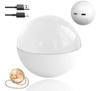 2.7 "Display Digitale a Sfera di Cristallo, Globo di Illuminazione Personalizzato, Regalo di Memoria Video e Foto Carichi Carichi, Perfetto per Coppie e Animali Domestici white