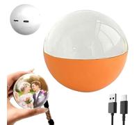 2.7 Inch Memory Orb Ball, WiFi Personalized Crystal Ball Video Player Memory Sphere Upload Videos & Photos Light-Up Memory Sphere (Orange,Wi-Fi version)