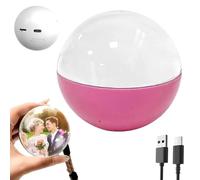 2.7 Inch Memory Orb Ball, WiFi Personalized Crystal Ball Video Player Memory Sphere Upload Videos & Photos Light-Up Memory Sphere (Pink,Wi-Fi version)