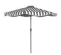 2.7 M/8.9 ft Sun Shade Protection Outdoor Parasol, Octagonal Umbrella Canopy with 8-Ribs Easy Assembly Waterproof Protective for Beach/Pool/Patio/Patio Sun Shelter Tent,Blue White Steel