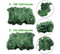 2,7 m, ghirlanda di Natale verde artificiale/pino di Natale decorazione in ratta