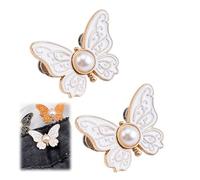2/7-Pack Detachable Butterfly Clips, Detachable Butterfly Clips, Women Butterfly Buttons Pins for Loose Jeans, Butterfl-y Pant Waist Tightener (B)