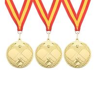 2.7" Ping Pong Medaglie,3pz Oro Medaglie con Nastro Rosso Giallo