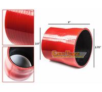 2.75 " A 2.5 " Silicone Turbo/Aspirazione/Intercooler Tubo Accoppiatore Red Per