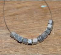 2,78 CT 2,0-3,0 MM CUBI CONGO LUCIDATI NATURALI GREZZI DIAMANTE COLORE GRIGIO...