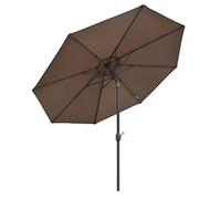 2.7m Round s Outdoor Garden Market Table Umbrella with Push Button Tilt And Crank for Lawn Deck Backyard & Pool
